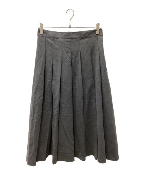 LONSLAN（ロンスラン）LONSLAN (ロンスラン) フロントプリーツスカート グレー サイズ:Mの古着・服飾アイテム