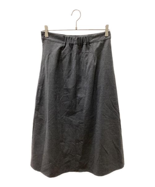 LONSLAN（ロンスラン）LONSLAN (ロンスラン) フロントプリーツスカート グレー サイズ:Mの古着・服飾アイテム