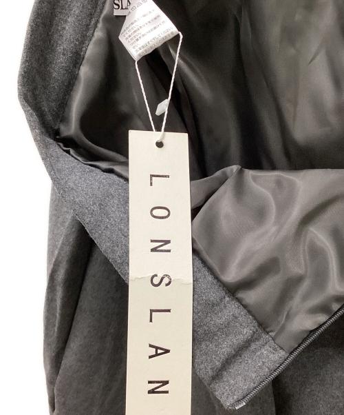 LONSLAN（ロンスラン）LONSLAN (ロンスラン) フロントプリーツスカート グレー サイズ:Mの古着・服飾アイテム