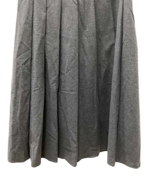 LONSLAN（ロンスラン）LONSLAN (ロンスラン) フロントプリーツスカート グレー サイズ:Mの古着・服飾アイテム