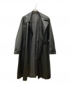 Haelsonハエルソン）の古着「ヴィンテージロングレザーコート」｜ブラック