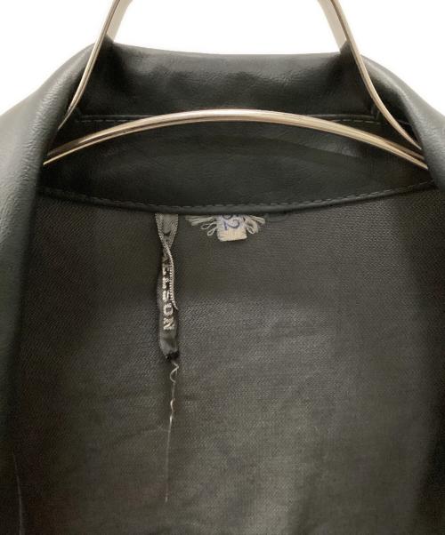 Haelson（ハエルソン）Haelson (ハエルソン) ヴィンテージロングレザーコート ブラック サイズ:52の古着・服飾アイテム