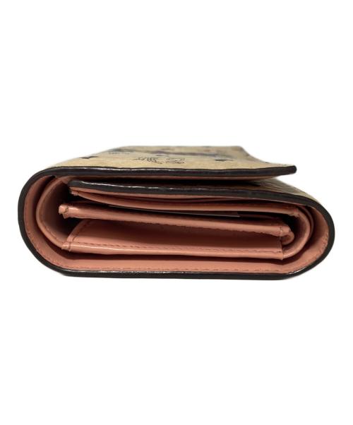 MCM（エムシーエム）MCM (エムシーエム) 3つ折り財布 ベージュの古着・服飾アイテム