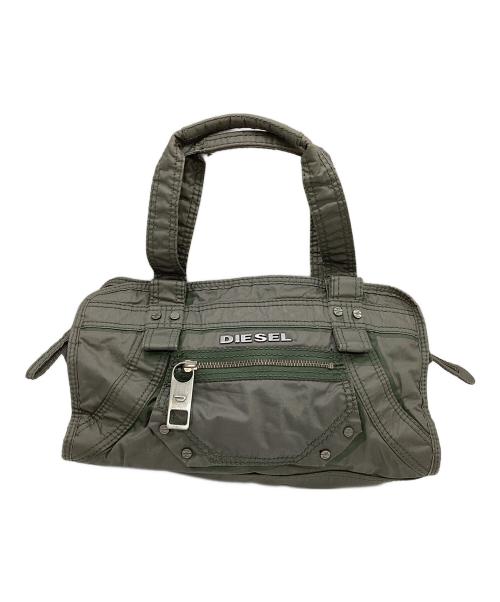 DIESEL（ディーゼル）DIESEL (ディーゼル) 00’s Metal Logo Handbag グリーンの古着・服飾アイテム