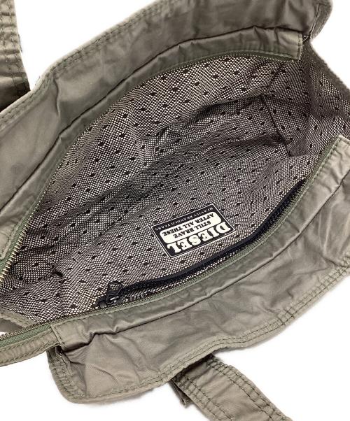 DIESEL（ディーゼル）DIESEL (ディーゼル) 00’s Metal Logo Handbag グリーンの古着・服飾アイテム