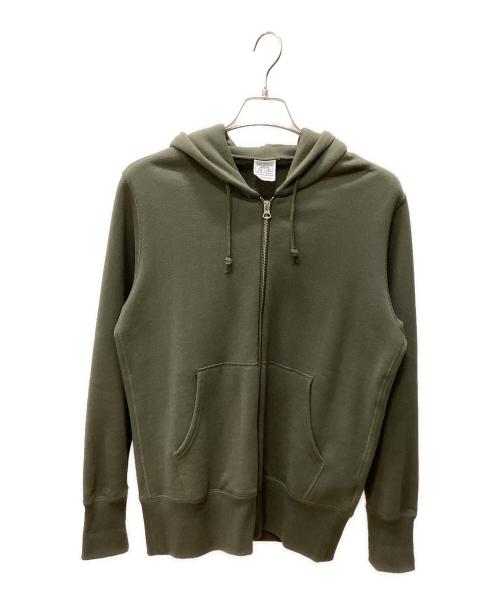 LOOPWHEELER（ループウィラー）LOOPWHEELER (ループウィラー) ジップパーカー オリーブ サイズ:MEDIUMの古着・服飾アイテム