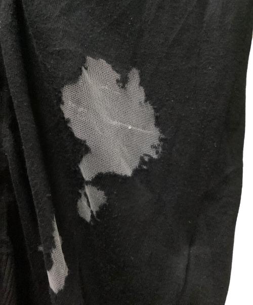 DIESEL（ディーゼル）DIESEL (ディーゼル) ダメージスクラッチ加工カーディガン ブラック×ホワイト サイズ:XSの古着・服飾アイテム