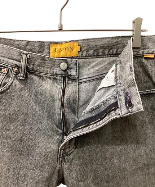 UNION（ユニオン）UNION (ユニオン) ORIGINAL CRUSHED DENIM JEANS グレー サイズ:Mの古着・服飾アイテム
