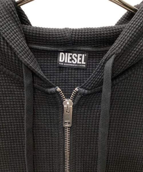 DIESEL（ディーゼル）DIESEL (ディーゼル) S-GIMAFFLE-HOOD-ZIP ブラック サイズ:XLの古着・服飾アイテム