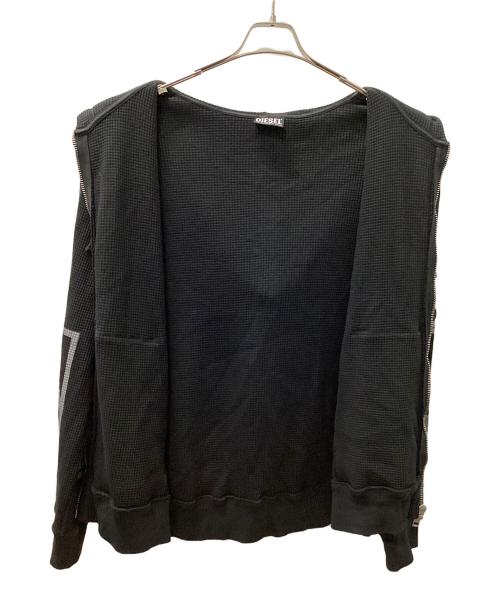 DIESEL（ディーゼル）DIESEL (ディーゼル) S-GIMAFFLE-HOOD-ZIP ブラック サイズ:XLの古着・服飾アイテム