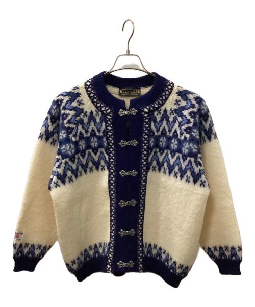 nordstrikk（ノードストリック）nordstrikk (ノードストリック) ノルディック柄ニットカーディガン ブルー×ホワイト サイズ:Sの古着・服飾アイテム