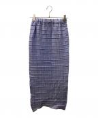 MAISON SPECIALメゾンスペシャル）の古着「Box Pleated Skirt」｜ブルー