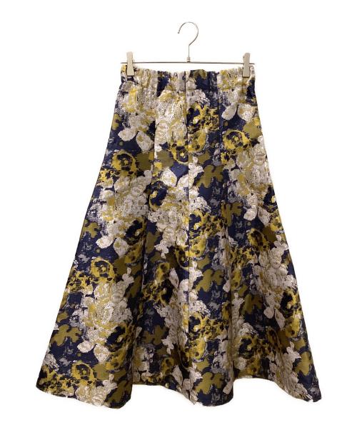 Ameri VINTAGE（アメリヴィンテージ）Ameri VINTAGE (アメリヴィンテージ) ジャガードスカート ネイビー×イエロー サイズ:Sの古着・服飾アイテム