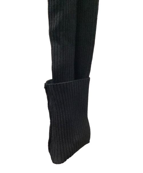 UN3D.（アンスリード）UN3D. (アンスリード) ヘムドレープロングスリーブニットトップ ブラック サイズ:38の古着・服飾アイテム