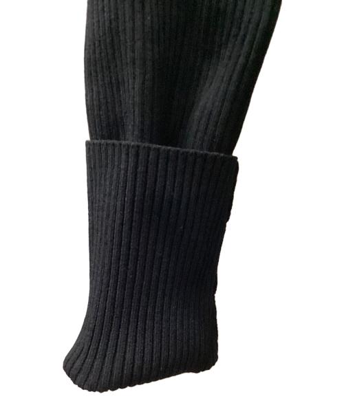 UN3D.（アンスリード）UN3D. (アンスリード) ヘムドレープロングスリーブニットトップ ブラック サイズ:38の古着・服飾アイテム