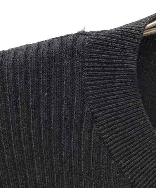 UN3D.（アンスリード）UN3D. (アンスリード) ヘムドレープロングスリーブニットトップ ブラック サイズ:38の古着・服飾アイテム