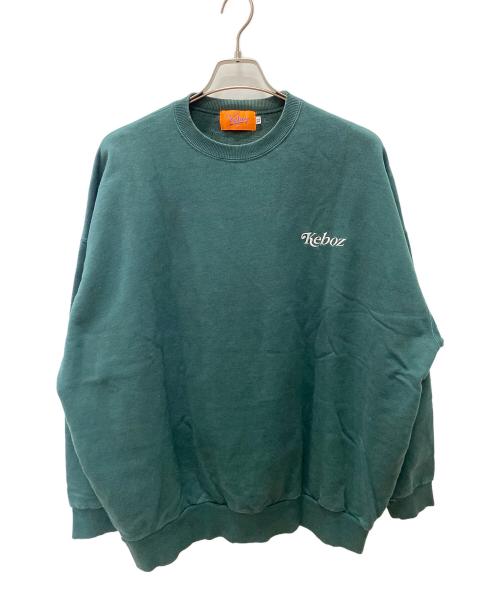 KEBOZ（ケボズ）KEBOZ (ケボズ) 刺繍ロゴスウェット グリーン サイズ:XLの古着・服飾アイテム