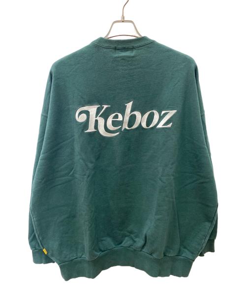 KEBOZ（ケボズ）KEBOZ (ケボズ) 刺繍ロゴスウェット グリーン サイズ:XLの古着・服飾アイテム