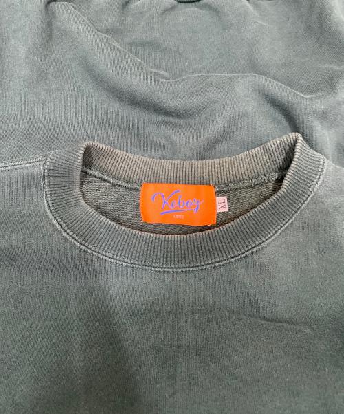 KEBOZ（ケボズ）KEBOZ (ケボズ) 刺繍ロゴスウェット グリーン サイズ:XLの古着・服飾アイテム