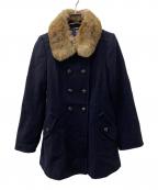 BURBERRY BLUE LABELバーバリーロンドンブルーレーベル）の古着「ステンカラーコート」｜ネイビー