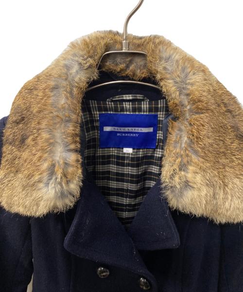 BURBERRY BLUE LABEL（バーバリーロンドンブルーレーベル）BURBERRY BLUE LABEL (バーバリーロンドンブルーレーベル) ステンカラーコート ネイビー サイズ:36の古着・服飾アイテム