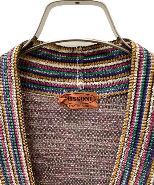 missoni（ミッソーニ）MISSONI (ミッソーニ) 厚手カーディガン マルチカラー サイズ:Sの古着・服飾アイテム