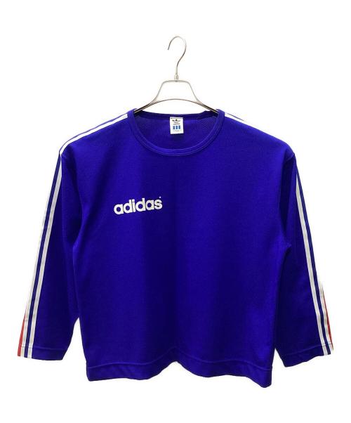 adidas（アディダス）adidas (アディダス) 80-90's OLDスポーツメッシュシャツ ブルー サイズ:M-Lの古着・服飾アイテム