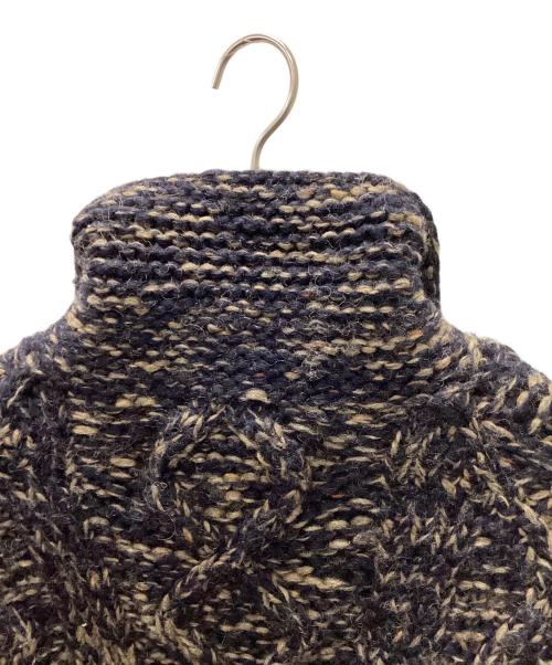 CANADIAN SWEATER（カナディアンセーター）CANADIAN SWEATER (カナディアンセーター) 90-00sカウチンニットカーディガン ネイビー×ベージュ サイズ:38の古着・服飾アイテム