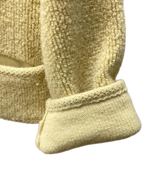 Mila Owen（ミラオーウェン）Mila Owen (ミラオーウェン) パイル編みショート丈金釦ニットジャケット イエローの古着・服飾アイテム