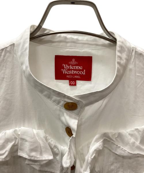 Vivienne Westwood RED LABEL（ヴィヴィアンウエストウッドレッドレーベル）Vivienne Westwood RED LABEL (ヴィヴィアンウエストウッドレッドレーベル) コットンローンラブフリルシャツ ホワイト サイズ:00の古着・服飾アイテム