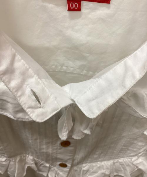 Vivienne Westwood RED LABEL（ヴィヴィアンウエストウッドレッドレーベル）Vivienne Westwood RED LABEL (ヴィヴィアンウエストウッドレッドレーベル) コットンローンラブフリルシャツ ホワイト サイズ:00の古着・服飾アイテム