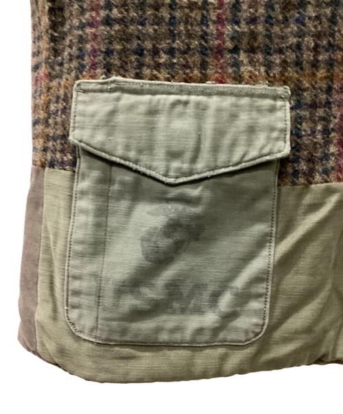 Thinsulate（シンサレート）Thinsulate (シンサレート) masterkey (マスターキー) 再構築中綿ベスト カーキ サイズ:1の古着・服飾アイテム