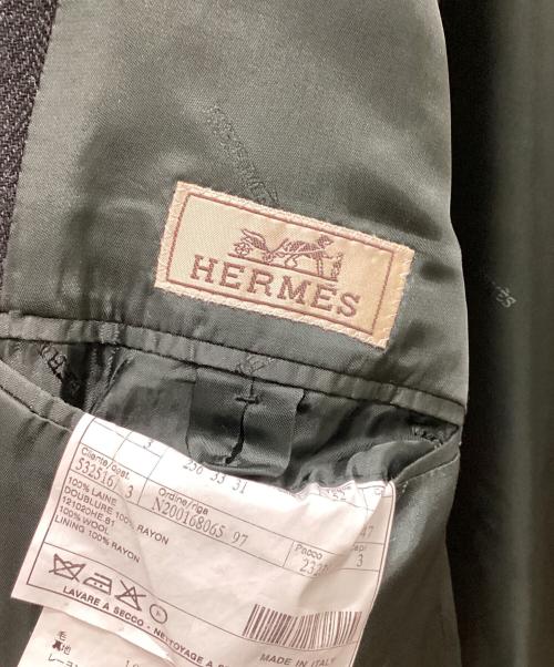 HERMES（エルメス）HERMES (エルメス) ステンカラーコート グレー サイズ:52の古着・服飾アイテム