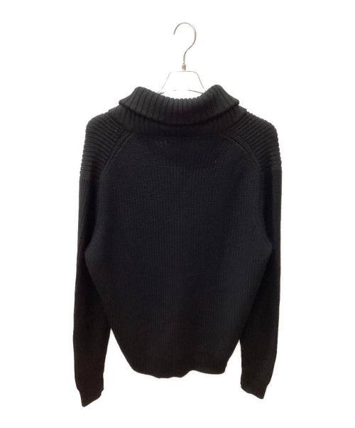 HERMES（エルメス）HERMES (エルメス) ショールカラーカーディガン ブラック サイズ:Ｌの古着・服飾アイテム