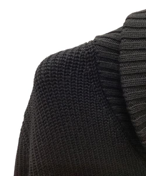 HERMES（エルメス）HERMES (エルメス) ショールカラーカーディガン ブラック サイズ:Ｌの古着・服飾アイテム