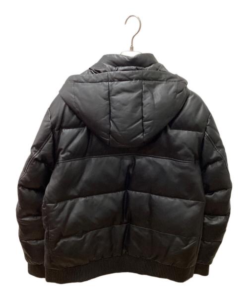 Calvin Klein（カルバンクライン）Calvin Klein (カルバンクライン) レザーダウンジャケット ブラック サイズ:3Lの古着・服飾アイテム