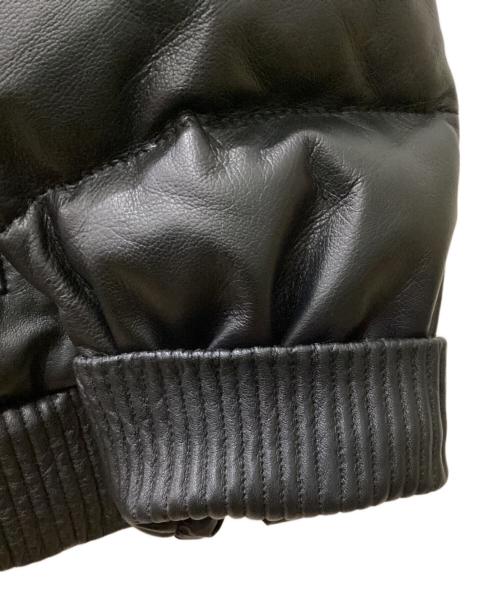 Calvin Klein（カルバンクライン）Calvin Klein (カルバンクライン) レザーダウンジャケット ブラック サイズ:3Lの古着・服飾アイテム