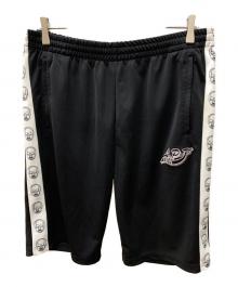 lucien pellat-finet（ルシアン・ペラフィネ）の古着「銀刺繍スカル・ジャージパンツ」｜ブラック