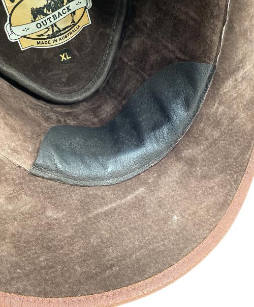 Overland（オーバーランド）Overland (オーバーランド) クロコ型押しテンガロンハット ブラウン サイズ:XLの古着・服飾アイテム