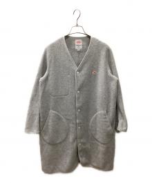 DANTON（ダントン）の古着「Vネックフリースロングジャケット」｜グレー
