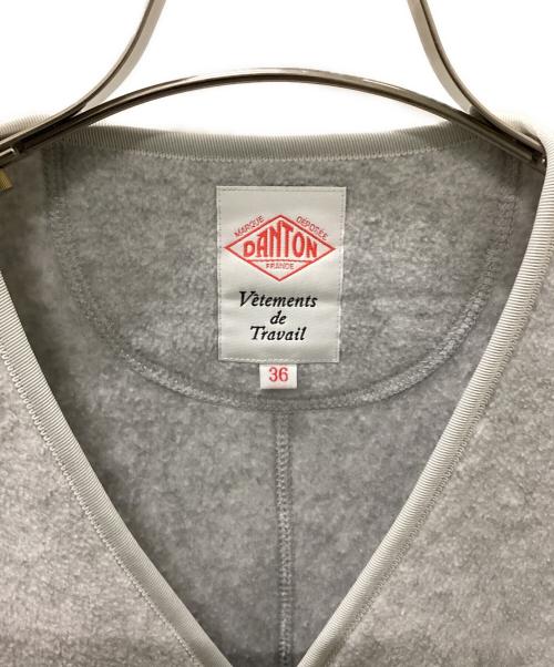 DANTON（ダントン）DANTON (ダントン) Vネックフリースロングジャケット グレー サイズ:36の古着・服飾アイテム