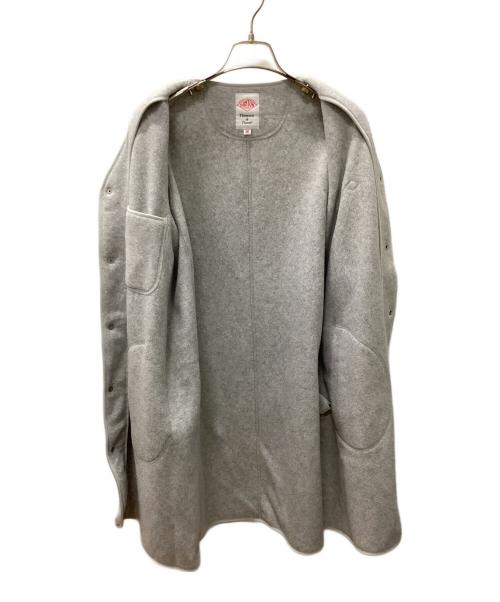 DANTON（ダントン）DANTON (ダントン) Vネックフリースロングジャケット グレー サイズ:36の古着・服飾アイテム