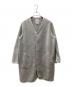 DANTON（ダントン）の古着「Vネックフリースロングジャケット」｜グレー