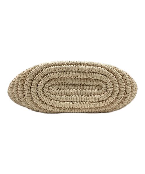 LAUREN RALPH LAUREN（ローレンラルフローレン）LAUREN RALPH LAUREN (ローレンラルフローレン) フェイクストロー ミディアム Nicki クロスボディ バッグ ベージュの古着・服飾アイテム