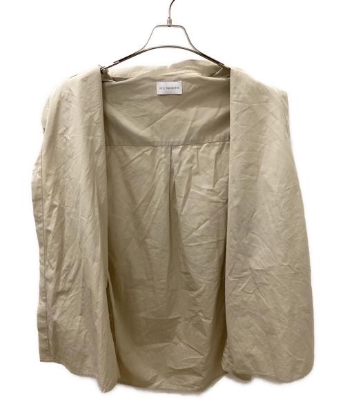 RYO TAKASHIMA（リョウタカシマ）RYO TAKASHIMA (リョウタカシマ) Oversize standcollar slit shirt ベージュ サイズ:Lの古着・服飾アイテム