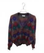 missoniミッソーニ）の古着「モヘア混ダイヤ柄ニットカーディガン」｜マルチカラー