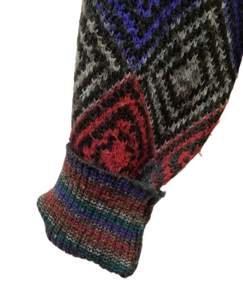 missoni（ミッソーニ）MISSONI (ミッソーニ) モヘア混ダイヤ柄ニットカーディガン マルチカラー サイズ:表記無しの古着・服飾アイテム