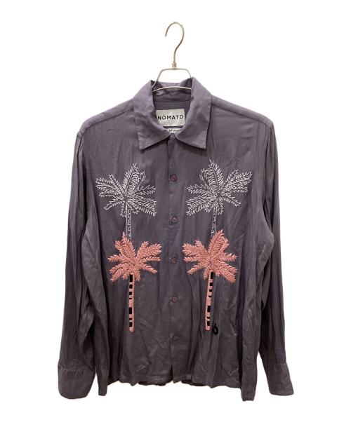 NOMA t.d.（ノーマティーディー）NOMA t.d. (ノーマティーディー) パームツリーエンブロイダリーシャツ ラベンダー サイズ:3の古着・服飾アイテム