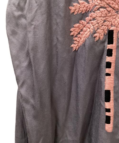 NOMA t.d.（ノーマティーディー）NOMA t.d. (ノーマティーディー) パームツリーエンブロイダリーシャツ ラベンダー サイズ:3の古着・服飾アイテム