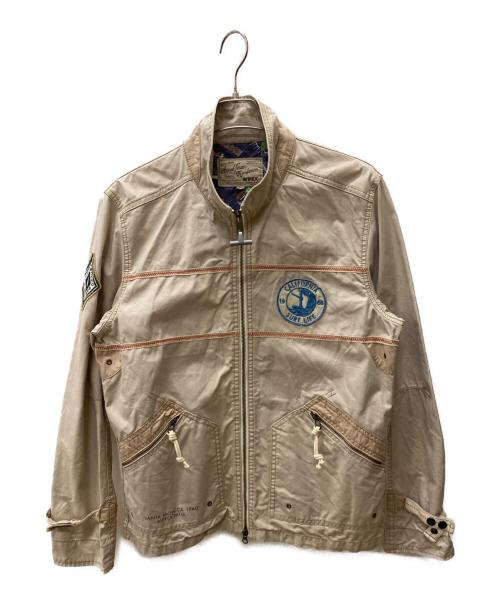 AVIREX（アヴィレックス）AVIREX (アヴィレックス) クラシック ビーチ カスタムジップジャケット ベージュ サイズ:XLの古着・服飾アイテム
